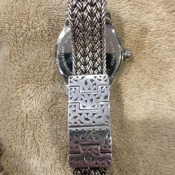 LOIS HILL Watch Sterling Silver Thai Weave Bracelet Blue Face Watch - Picture 11 of 13